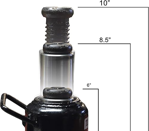Miniatura 3 de AME INTL Gato de botella hidráulicaaire de 20 toneladas, perfil bajo, negro (14461)