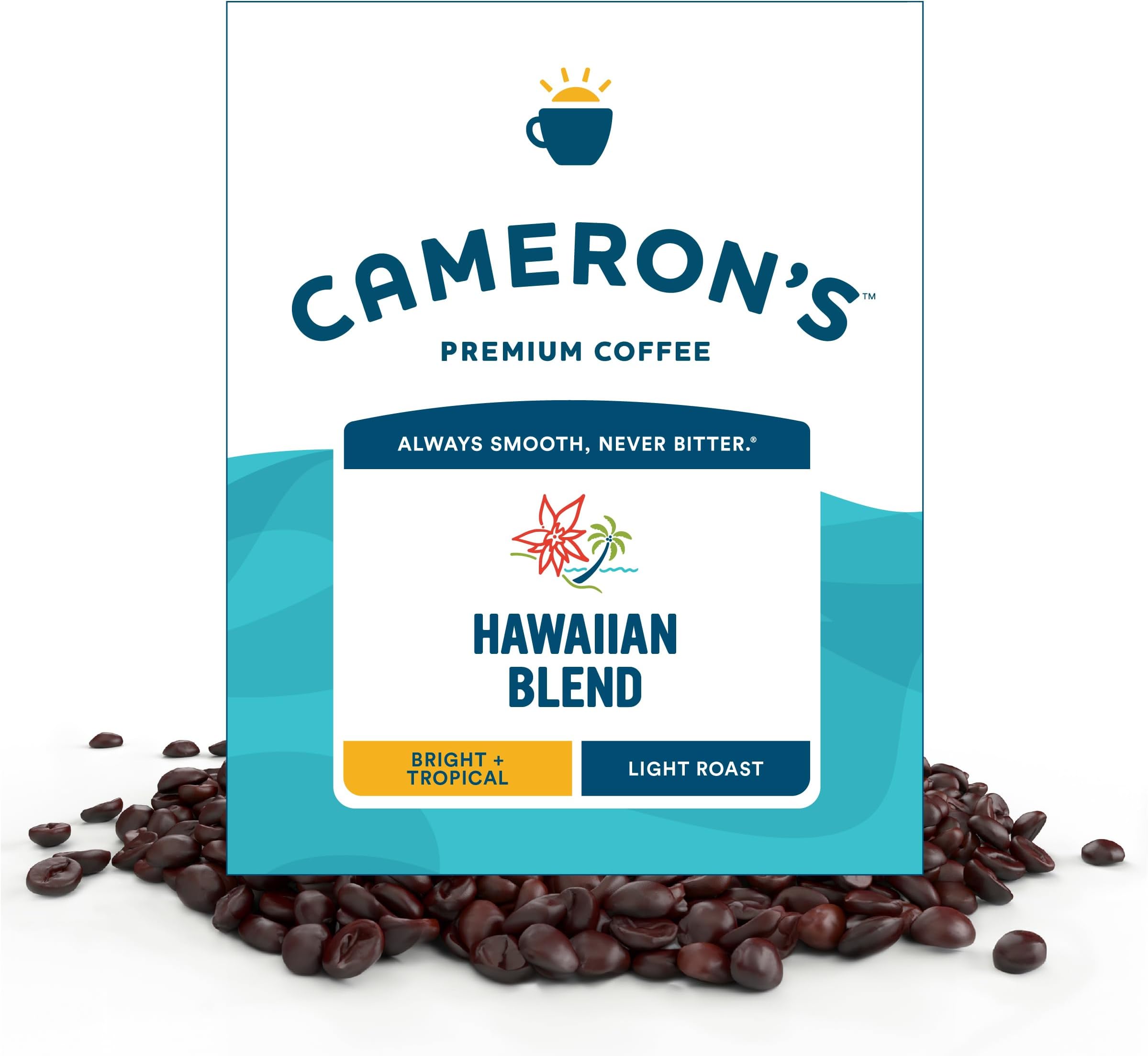 Roasted Whole Bean Coffee, 10% Hawaiian Coffee Blend, 4 Pound