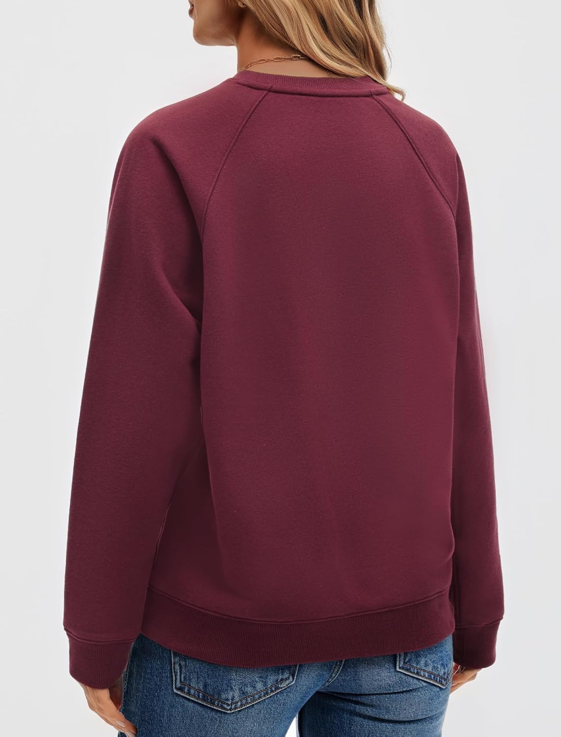 Oversized Sweatshirt for Women Fleece Lined Crewneck Pullover Sweatshirts Loose Fit Fall Long Sleeve Tops - Image 4