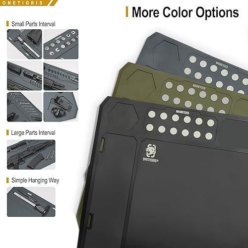Miniatura 6 de ONETIGRIS Gun Clean Mat Magnectic for Table, Extra Large 48"x16" for AR 1911 Rifle Anti-Slip Rubberized Repair Mat for Gun Parts, Protects Work