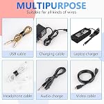 100 PCS 6 Inch Cable Ties for Cord Management – Reusable Zip Ties, Cable Organizer & Wire Organizer Straps for Wire Management – Black