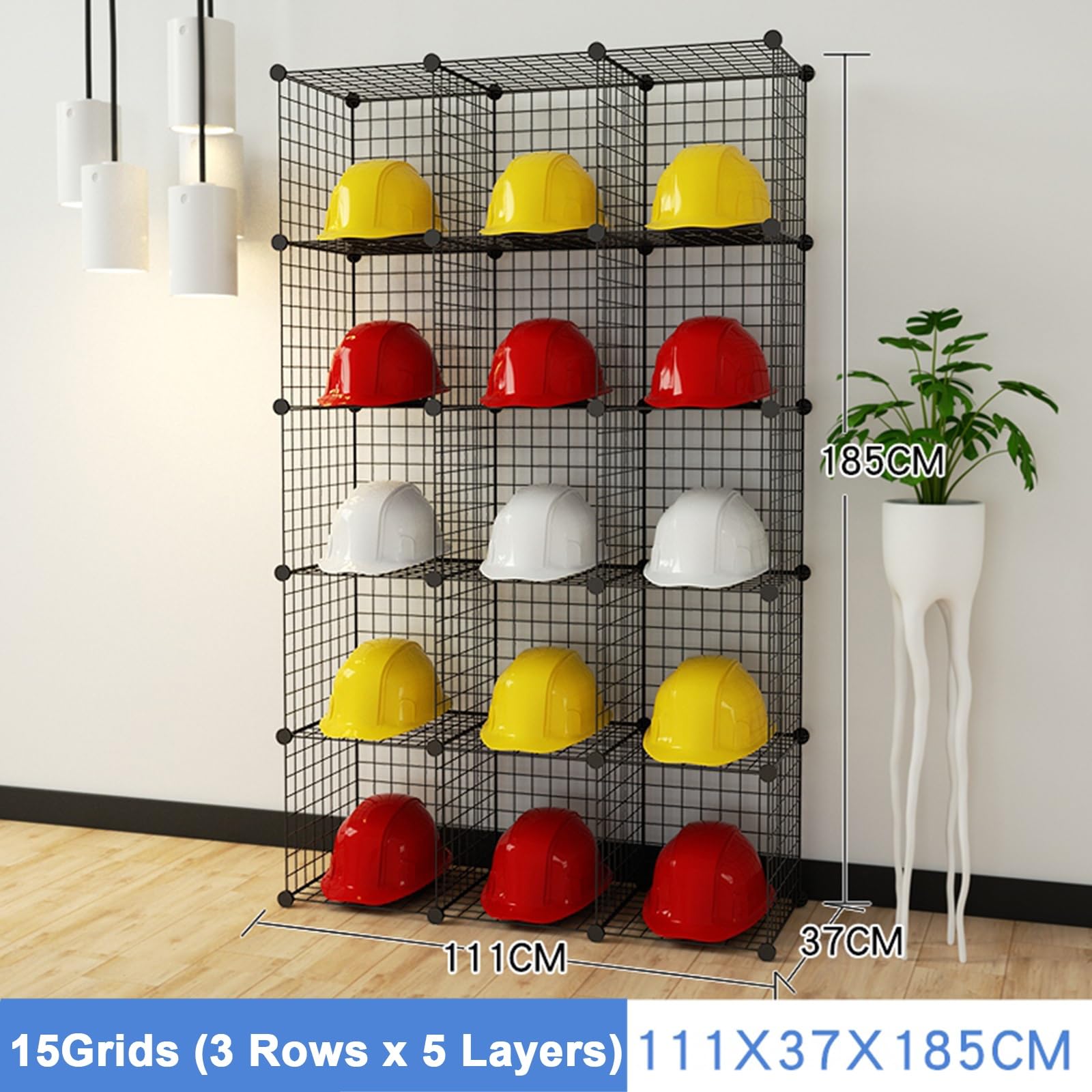 Bastidor De Casco De Alta Resistencia Con Ruedas, Organizador De Almacenamiento Portátil Para Sitios De Construcción, Cubos Modulares Ajustables Para Equipos De Seguridad, Soporte De Exhibición De Mon