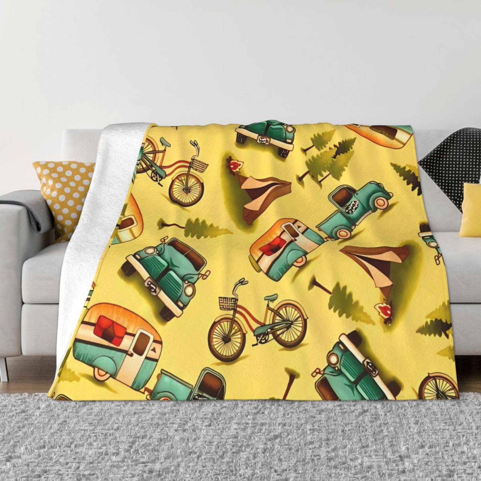 Couverture en flanelle anti-boulochage plaid chaud et doux pour literie