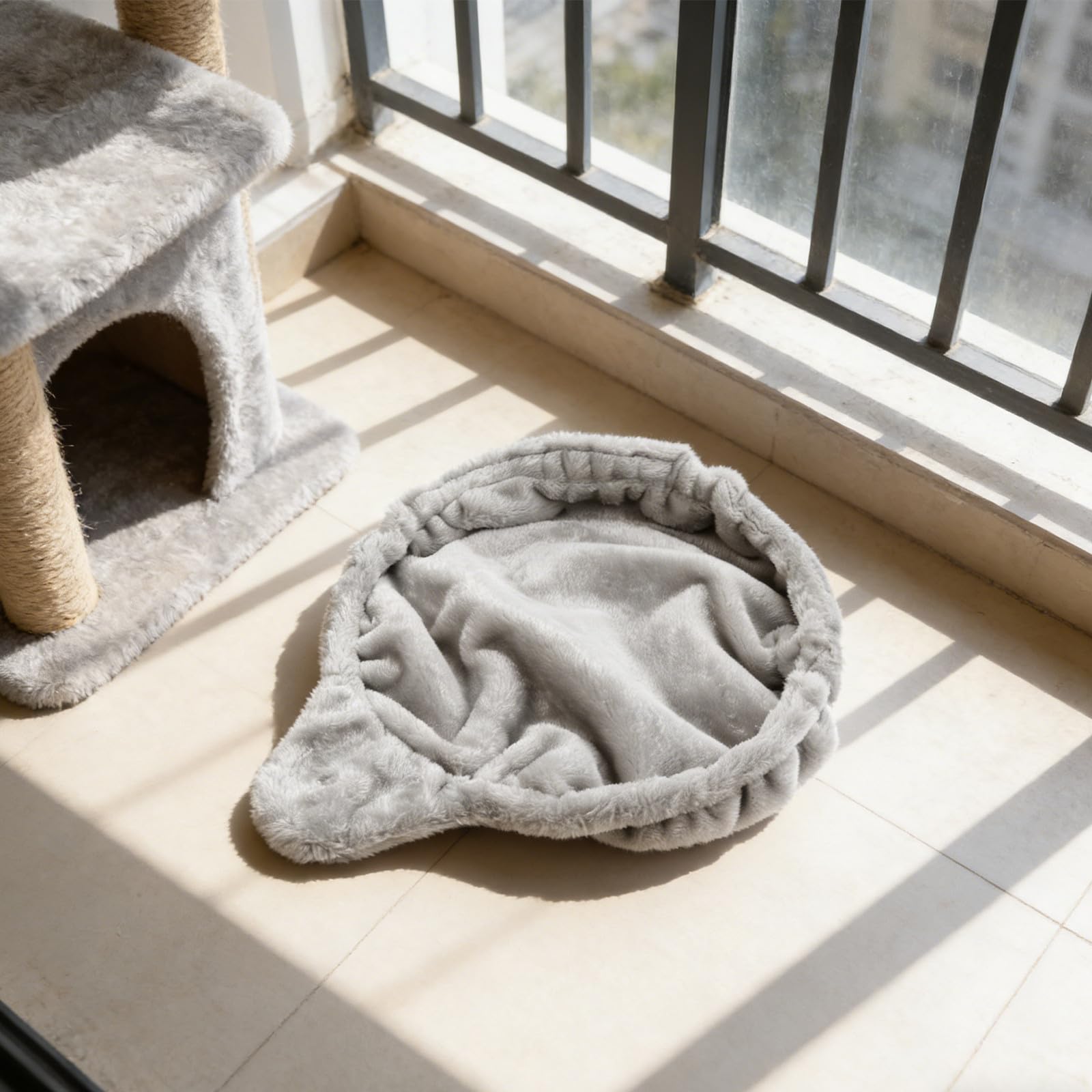 Cestino-amaca per gatti: amaca di ricambio per tiragraffi a torre - Cuccia sospesa fai-da-te per animali domestici da interno (grigio chiaro)