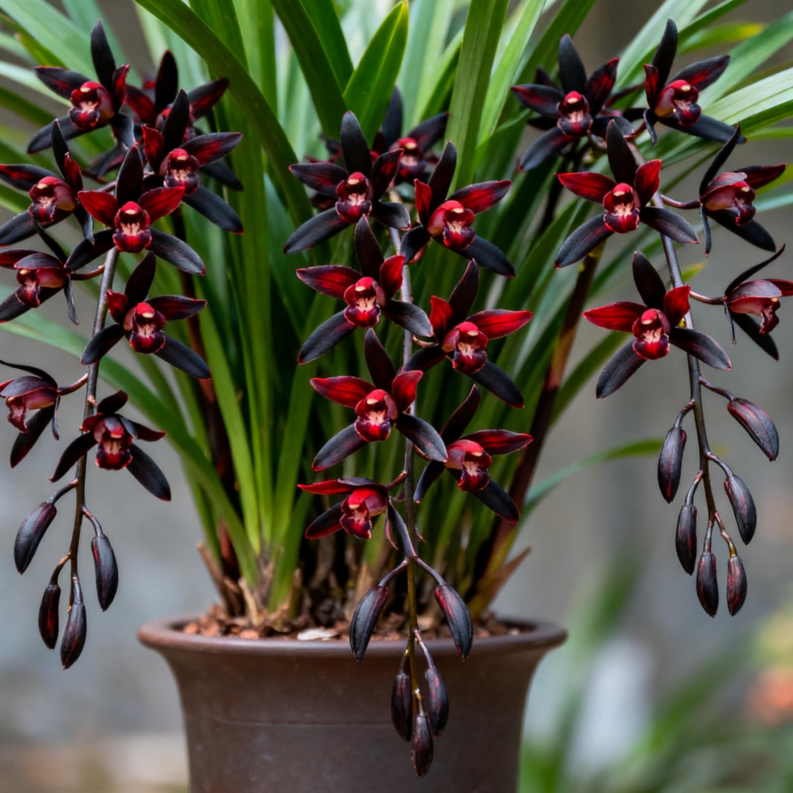 Hardy Cymbidium Bulbs & Outdoor Cymbidium Orchid Plants – Well-Suited for Balcony Settings, Creating Excellent Display-8 Rhizome-B