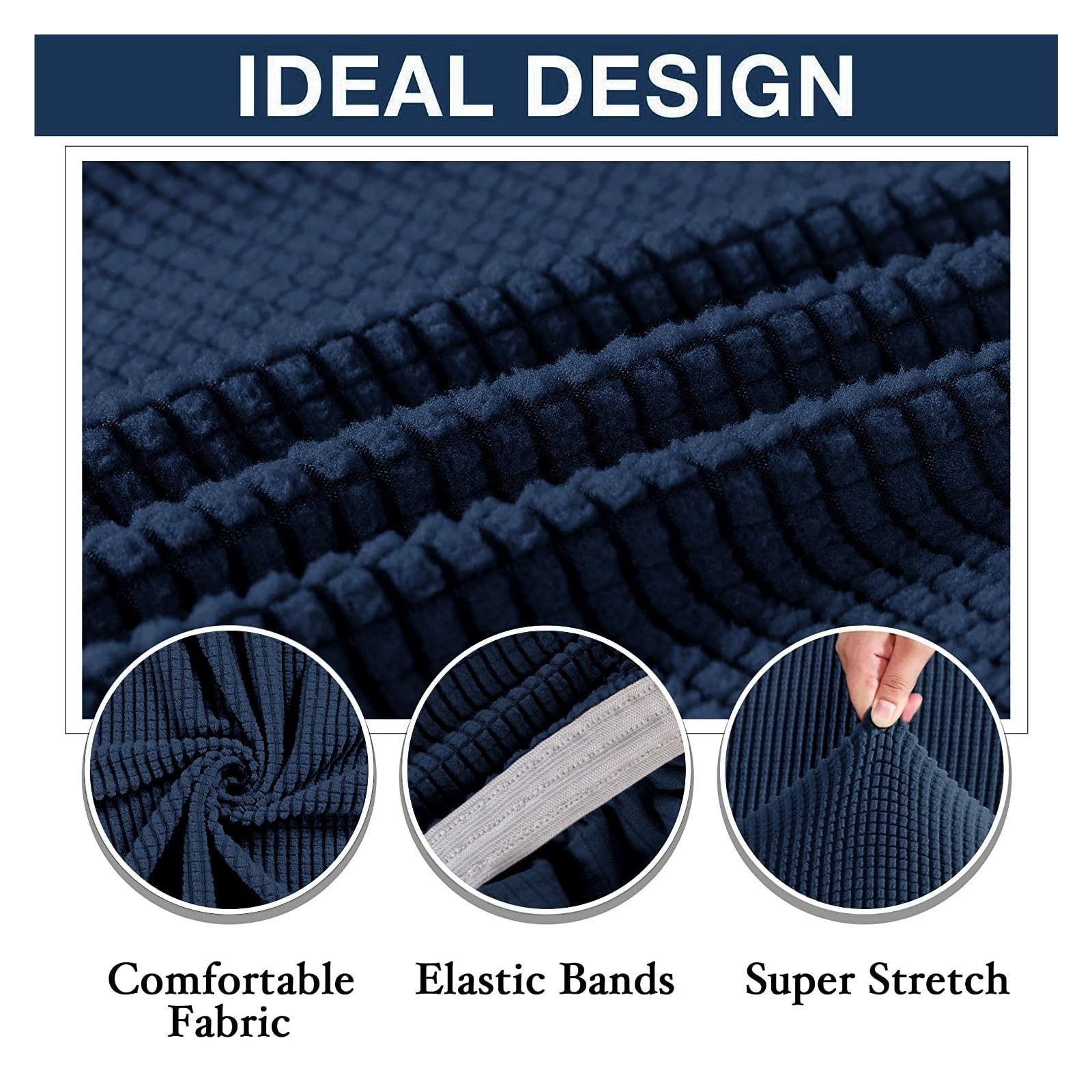 Copri Pouf Elasticizzato In Velluto - Fodera Protettiva Per Ottomani E Poggiapiedi | Misure Personalizzate - Foto 10