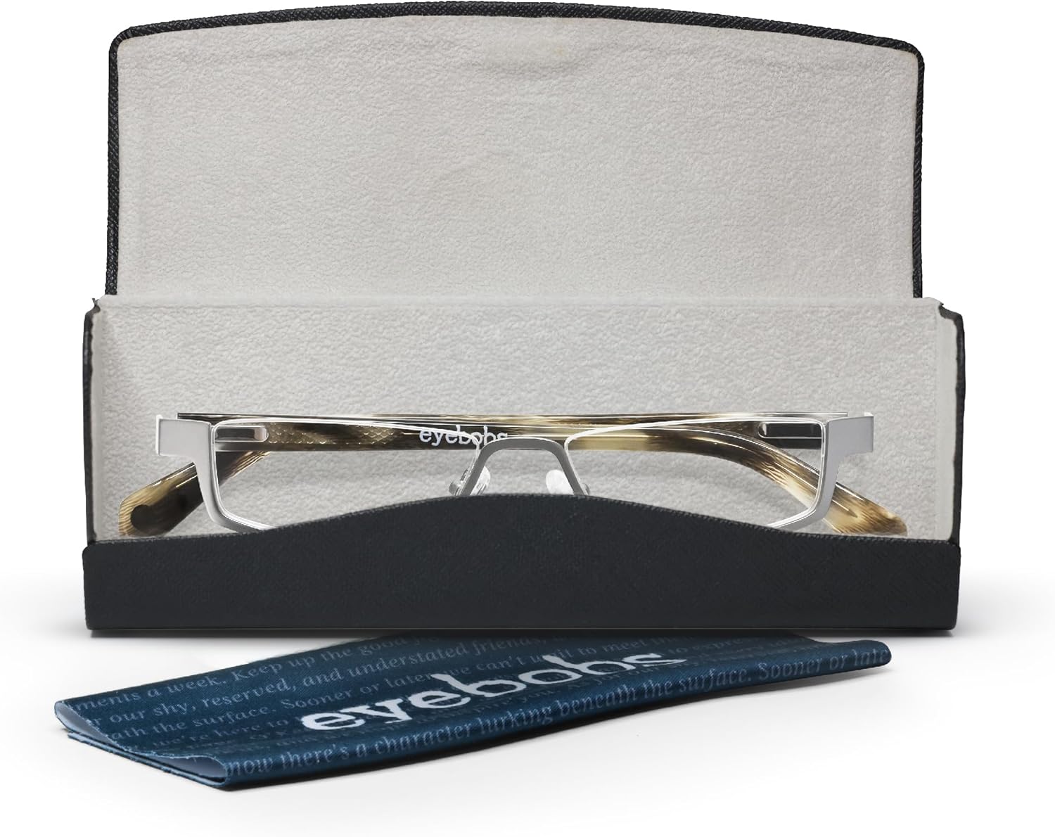 eyebobs - Peek Performer | Premium Reading Glasses for Men and Women | Half Rim Frame
