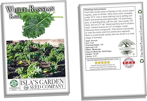 Miniatura 7 de Semillas blancas de col rizada rusa para plantar, más de 1000 semillas de reliquia por paquete, semillas de jardín de Isla (semillas de jardín de