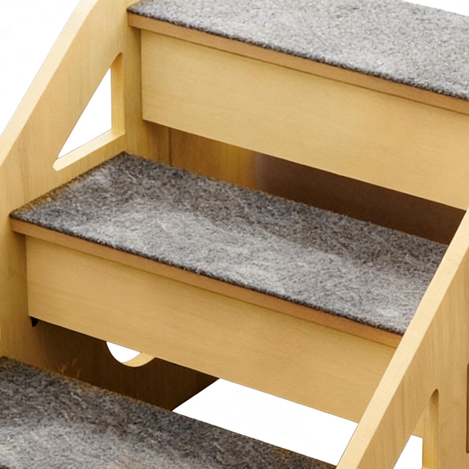 Escaleras de Perros Escalera de Madera para Mascotas | Escalones de 3 peldaños para cama de perro Para perro pequeño gato mayor sofá jardín terraza