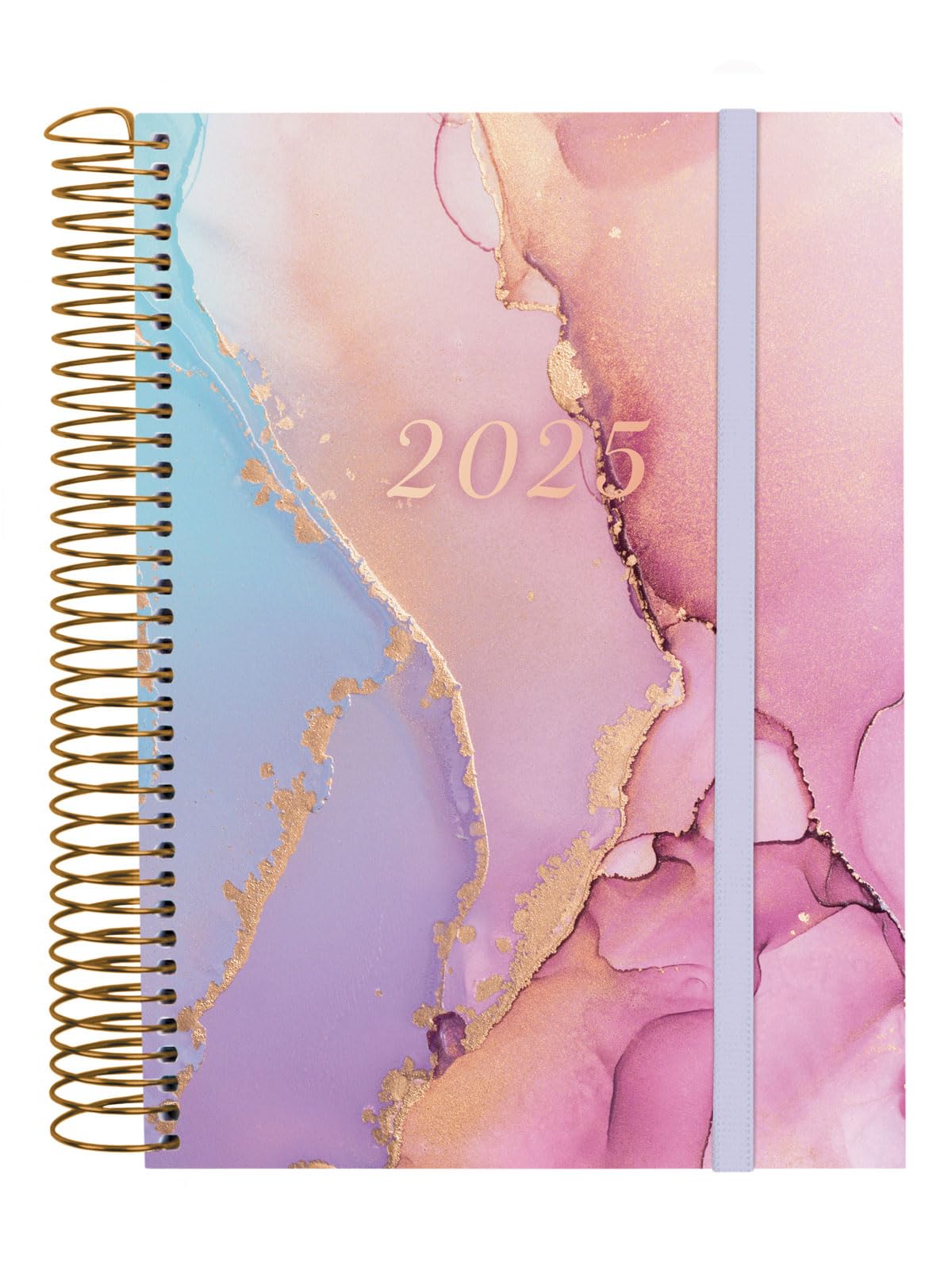 Finocam - Spirale Design Collection 2025 Diary 1 Page per Day January 2025 - December 2025 (12 Months) Goldy Italiano