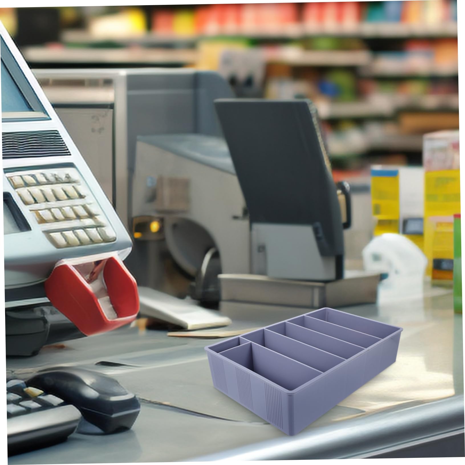VILLCASE 4piezas Bandeja De Almacenamiento De Dinero Dividida Organizador De Monedas y Billetes Para Supermercados Restaurantes y Tiendas Caja Registradora Vertical Compartimentos Fijos