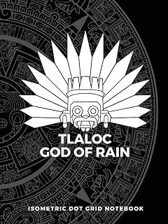 GOD OF RAIN Isometric Dot Grid Notebook - 1/4" Dot Grid Design: TLALOC Graph Paper Journal: Architectural & Product Design, 3D Maps and Engineering 8.5x11 dimension|100pages
