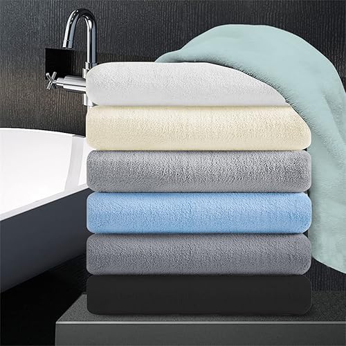 Vista 266 de Juego de toallas de microfibra de 8 piezas, 2 toallas de baño, 2 toallas de mano, 4 toallas pequeñas, toalla de baño extra grande para baño, hotel