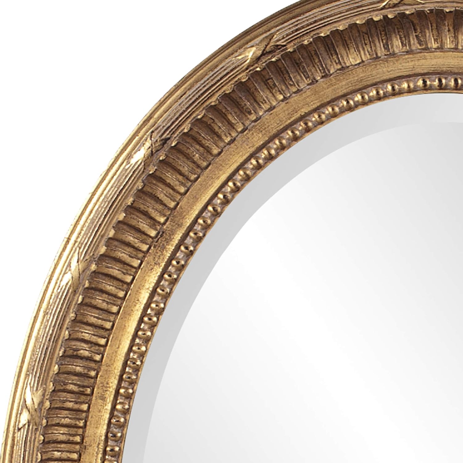 Howard Elliott Nero Oval Wall Hanging Mirror for Wall, Rich Country Gold Decorative Oval Mirror for Wall Vanity Mirror Perfect for Living Room, Bedroom & Home Decor, 26 x 34 Inch