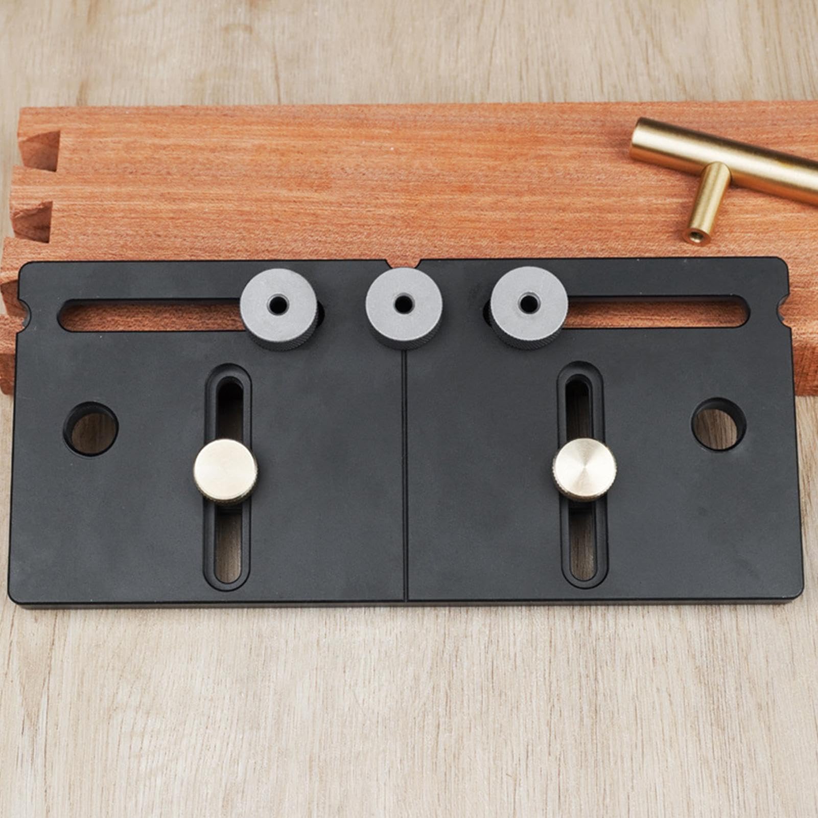 Plantilla Para Herrajes De Armario Guía Ajustable De Aluminio Aleado | Localizador De Perforaciones Para Espaciado De Tiradores En Carpintería Cocina Baño Taller Ensamblaje