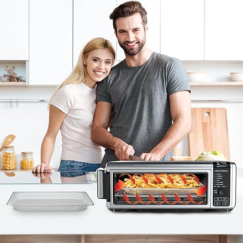 Miniatura 7 de Foodi Replacement Tray for Ninja,Replacement Air Fryer Basket for Ninja Foodi SP100 SP101 Air Fry Oven,Stainless Steel Air Fryer Accessories