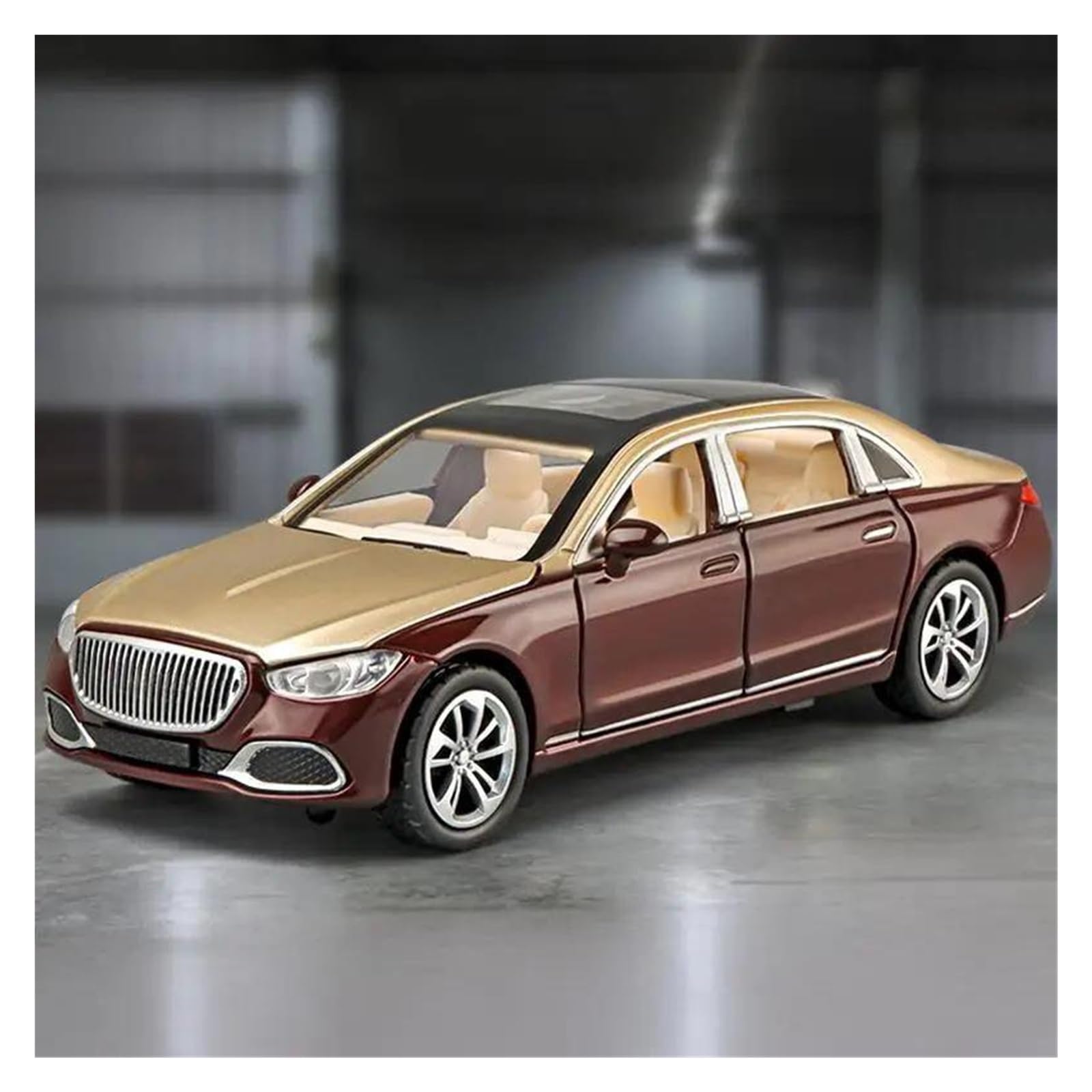 BANKOTO Diecast Car 1:32 For Maybach S680 Alloy Diecast Metal Car Model Collect Hobby Ornaments Collectible(Brown)