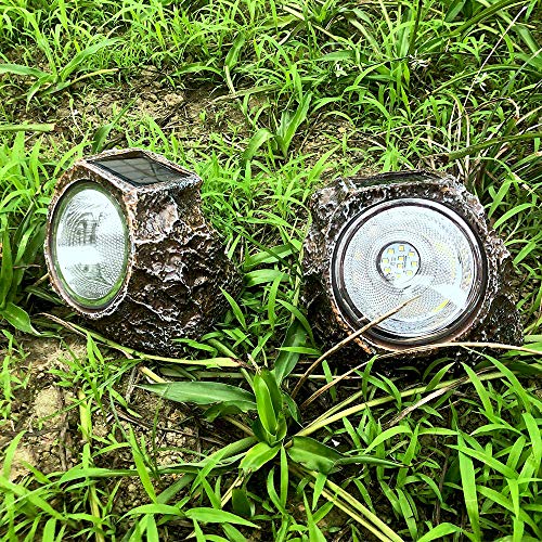 EiGreen Solar Garden Rock Lights Outdoor, 2 Pack 10 LED Waterproof Solar Powered Rock Light，Yard Landscaping Spotlights, for Indoor and Outdoor Decoration thumbnail 8