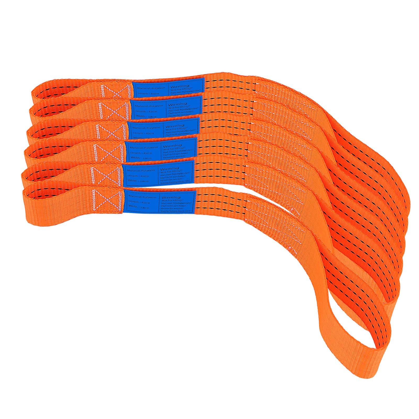 Zurrschlaufen 2000kg Spanngurte Schlaufe, 6 Kurze zurrschlaufen Motorrad(450 * 38mm), Spanngurte für Auto Motorrad Camping Klettern Aufhängung Ladungssicherung Zurrgurt Transport