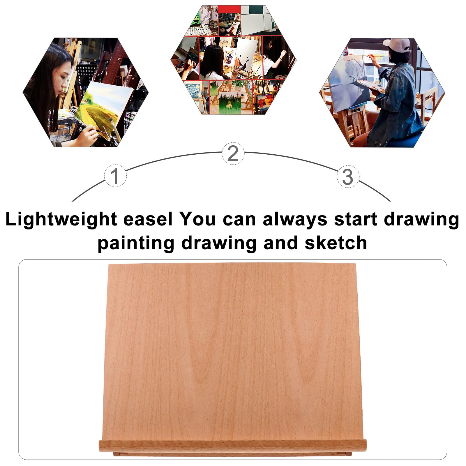 Cavalletto Leggero e Versatile da Tavolo Pieghevole in Legno per Disegno e Schizzi Design e Compatto per Artisti e Studenti