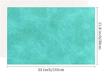 Vista 4 de Tela de Gamuza Sintética Suave Cian 30x135cm, Cuero Sintético Esmerilado para Decoración de Coches y Textiles del Hogar