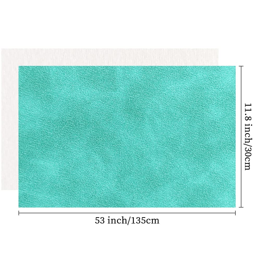 Cyan Soft Faux Suede Fabric 30x135cm Synthetic Faux Leather Frosted Leatherette for Car Decoration Home Textiles - Image 4
