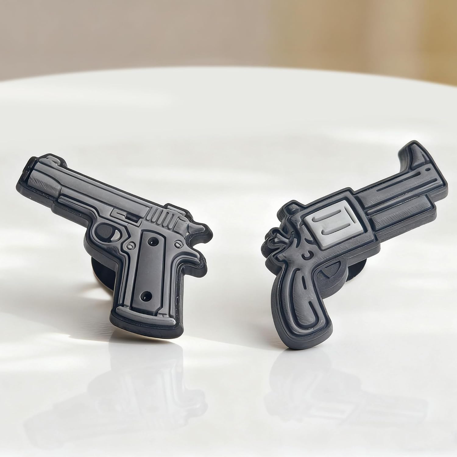 8PCS Gun Shoe Charms For Clog Shoe Decoration,Soft PVC Submachine Machine Gun Shoe Charms Accessories for men,Party Favors Gifts