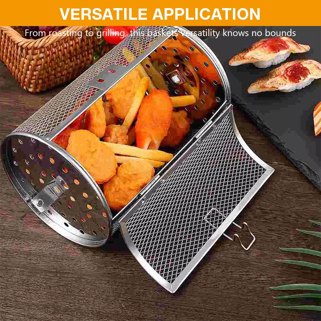 Supvox Air Fryer Rotisserie Basket 12x18cm Stainless Steel Lock Clasp — Amazon image 6