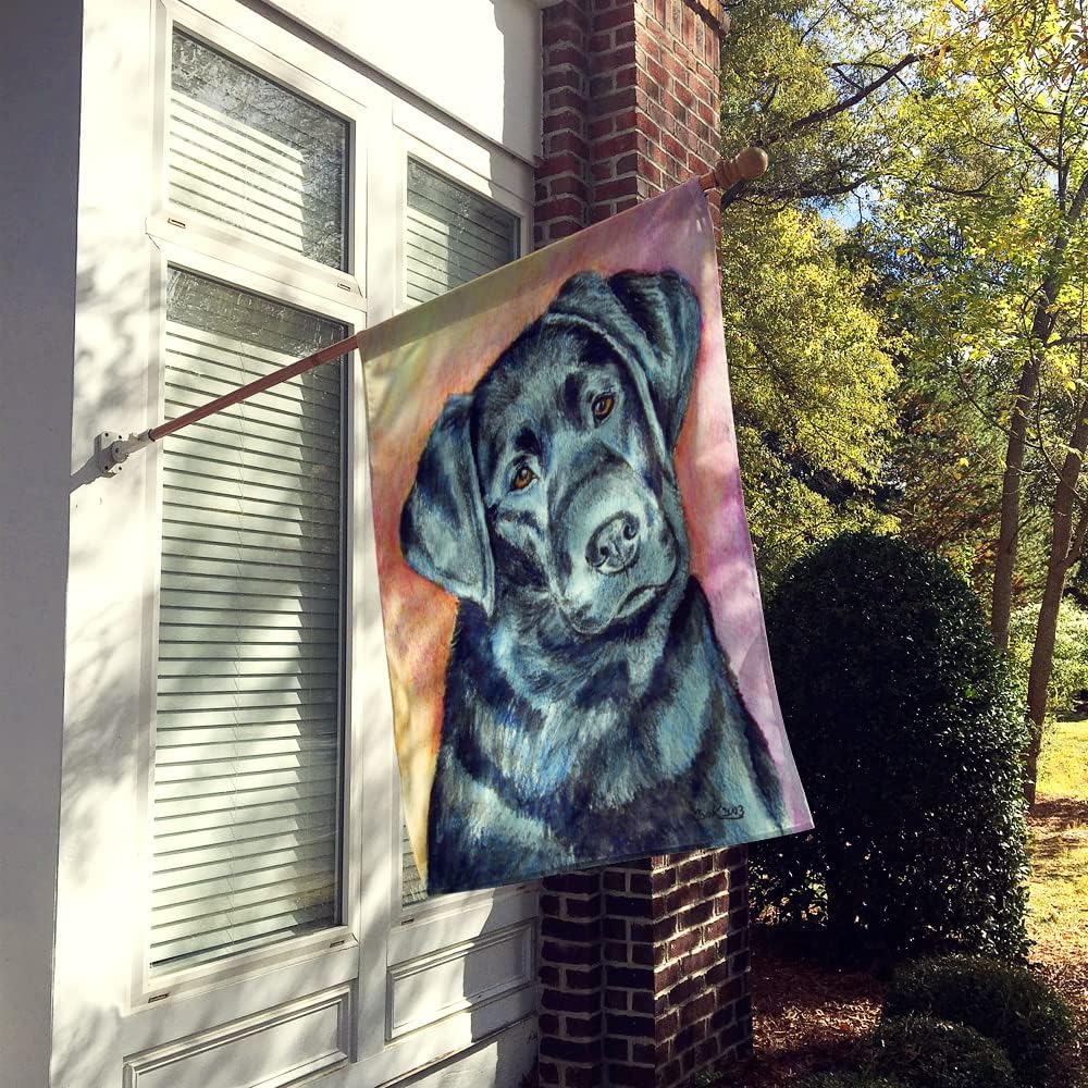 Caroline's Treasures 7177CHF Black Labrador House Flag Large Porch Sleeve Pole Decorative Outside Yard Banner Artwork Wall Hanging, Polyester, House Size, Multicolor
