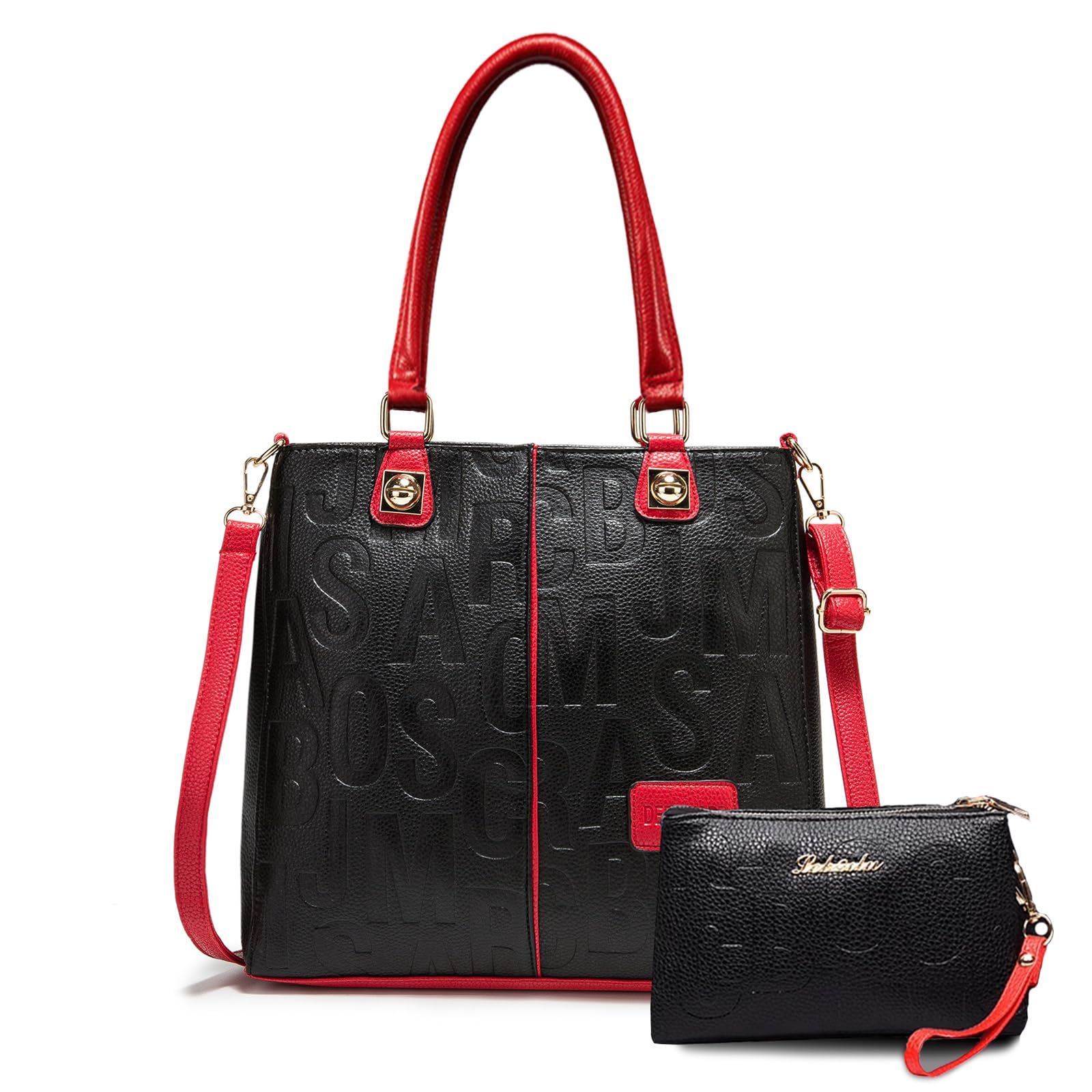 AINUOEY Borse a Mano Donna Borsa a Spalla Elegante Grandi Firmate Marca Tracolla Antifurto PU pelle 5706 2 pz