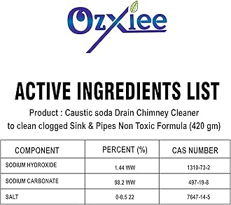 Ozxiee Caustic Soda (400g) Drain Cleaner, Chimney cleaner, Soap Making caustic Soda