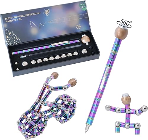 JODOUEEIR Juguete giratorio de fútbol para aliviar el estrés bolígrafo magnético, bolígrafo antiestrés, ideas de regalo para niños adolescentes, el