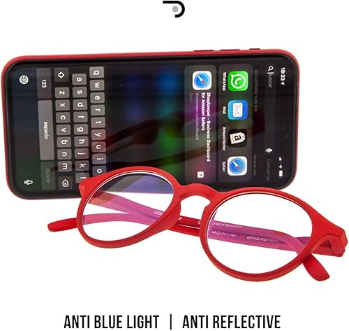Miniatura 5 de DIDINSKY READING GLASSES para hombres y mujeres. Lectores de computadora con bloqueo de luz azul. patillas flexibles táctiles de goma y lentes