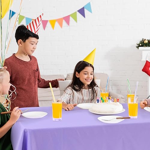 Miniatura 6 de Peryiter 6 manteles rectangulares de tela de colores surtidos de 60 x 83 pulgadas, resistente a las manchas y a las arrugas, mantel de tela de