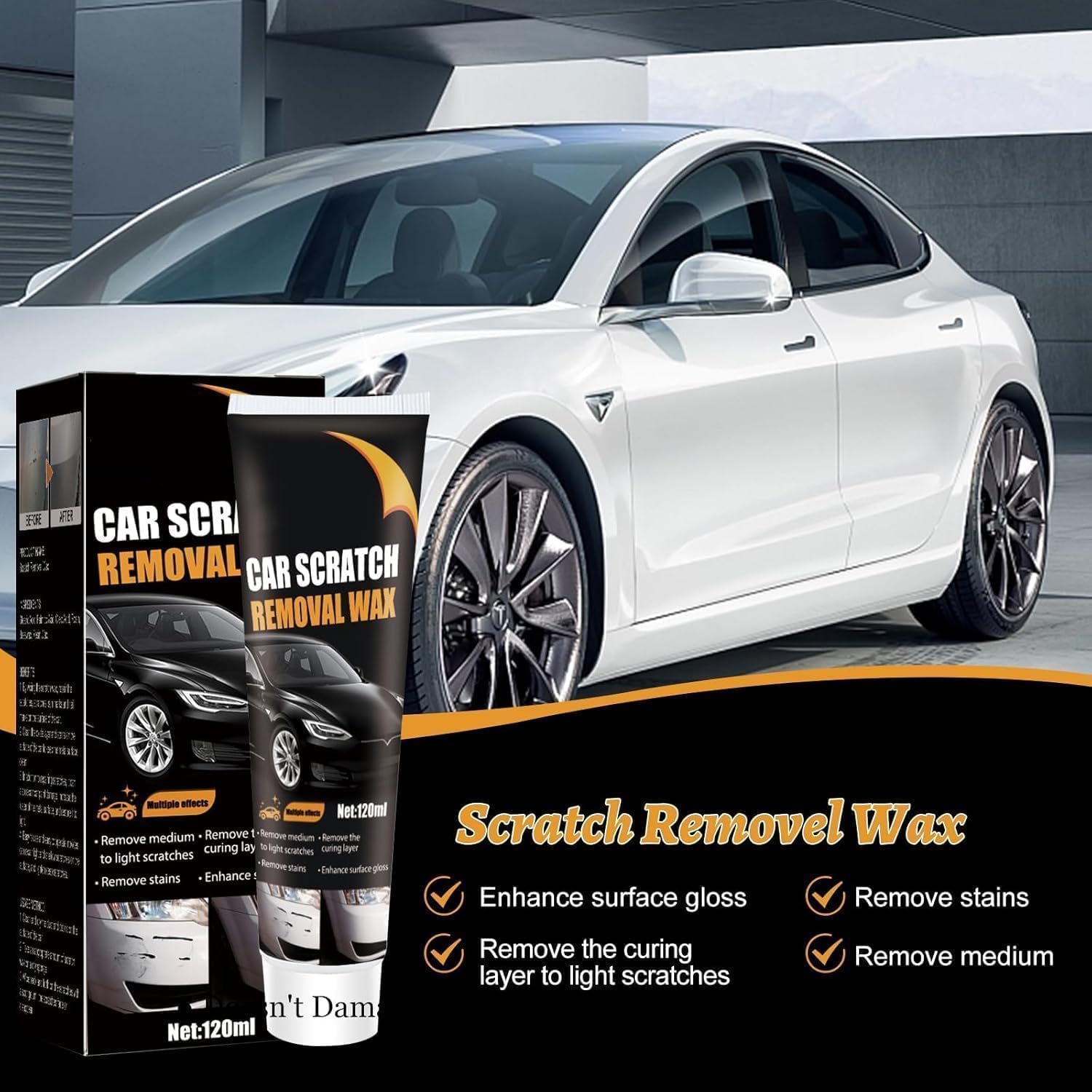 Scratch Removal Wax, Car Scratch Remover, Car Polish Removal Wax, Car Paint Scratch Repair kit, Deep Scratching Remover for Vehicles, Remove Minor Scratches — view 5