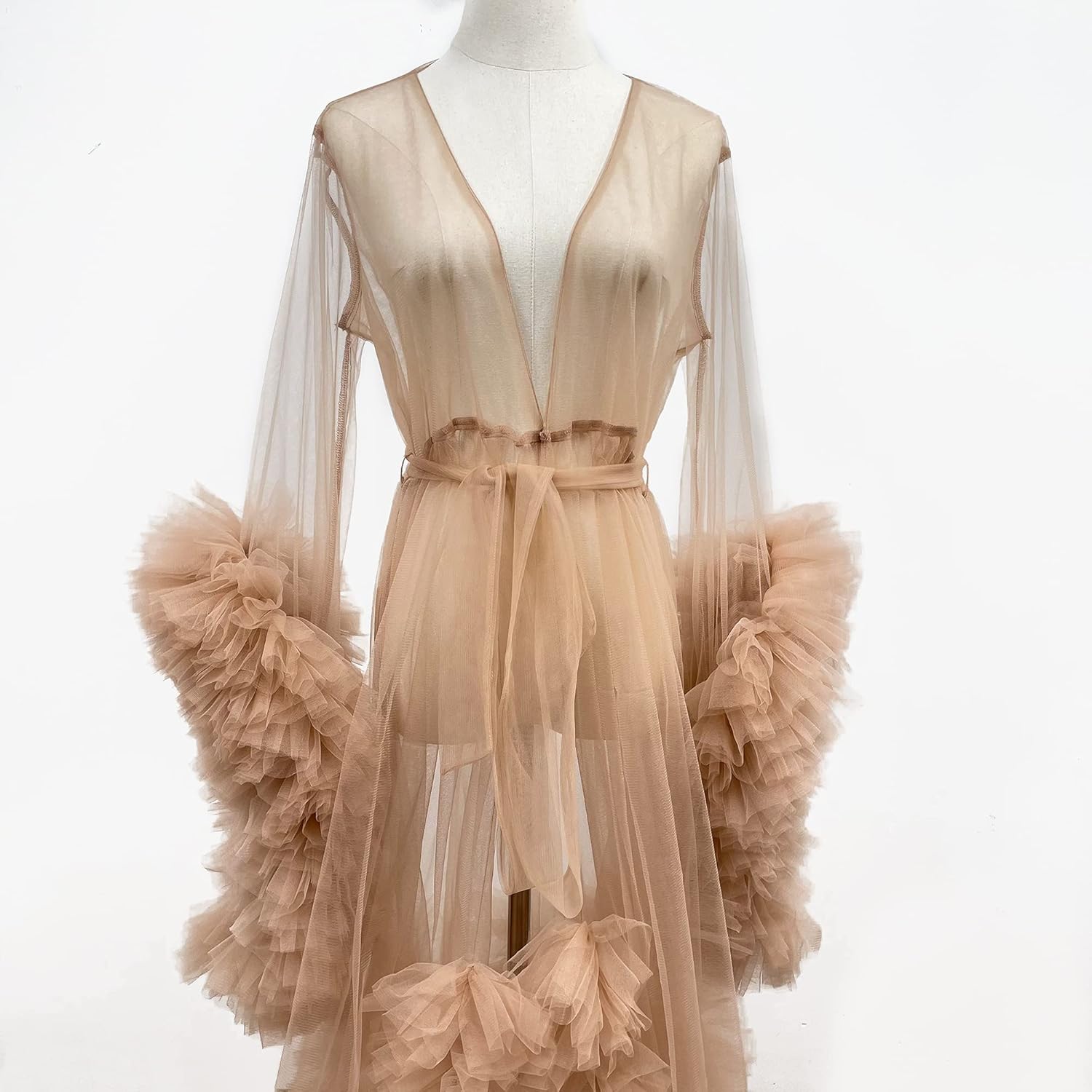 D&J DON&JUDY Beautiful Tulle Maternity Robe For Photo Shoot Custom Made Women Puffy Ruffled Tulle Maternity Dresses Gown 2021