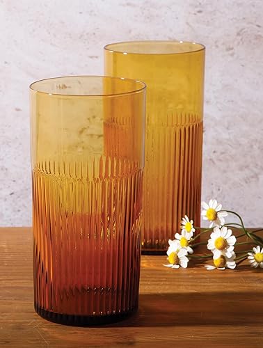 Miniatura 11 de bloomhouse - Two Time Oprah's Favorite Things Winner - Sayulita Spring 4 Piece Hand Made 16 OZ Jadeite Colored Glass Double Old Fashioned Set w/Four