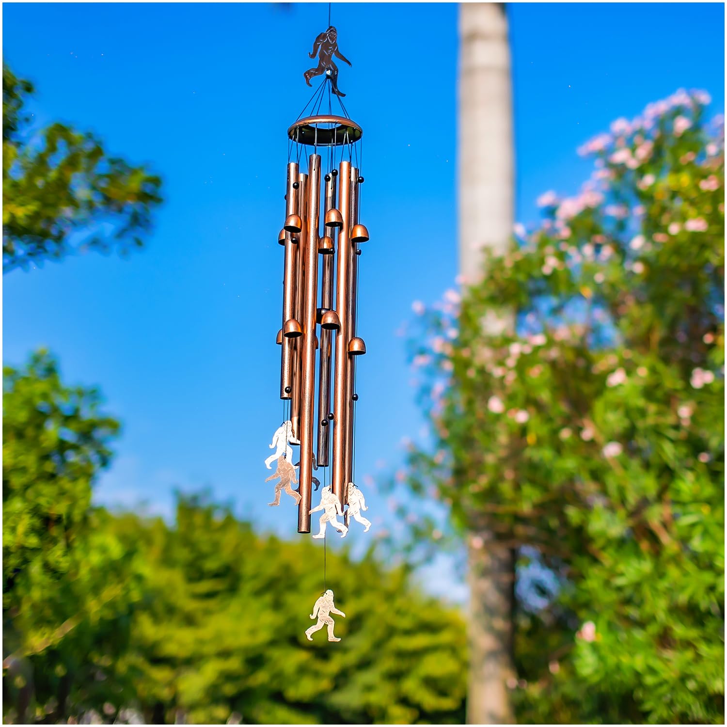 Extra Large 55 inch Bigfoot Wind Chimes for Outside,Big Foot Sasquatch Gifts for Men Women/Memorial Gifts/Birthday Gift Metal windchimes Outdoors/Indoors,Garden Decor,Patio,Home,Porch,Yard Decoration