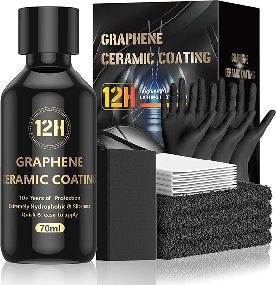 Graphene Ceramic Coating for Cars (70ml) 𝟏𝟐𝐇 𝐀𝐝𝐯𝐚𝐧𝐜𝐞𝐝 𝗚𝗿𝗮𝗽𝗵𝗲𝗻𝗲 Coating for Car Detailing 10