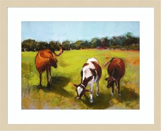 Amanti Art Framed Wall Art Print 17x21 Hannah and Her Sisters by Sally Hootnick, Landscapes Wall Art, Rustic Farmhouse Decor, Small Poster Painting Artwork for Living Room, Bedroom, Bathroom, Kitchen