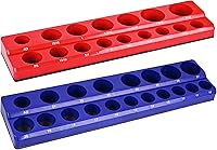 Vista 1 de Juego de 2 organizadores magnéticos SAE y métrico de 1/2 pulgada (enchufe no incluido)