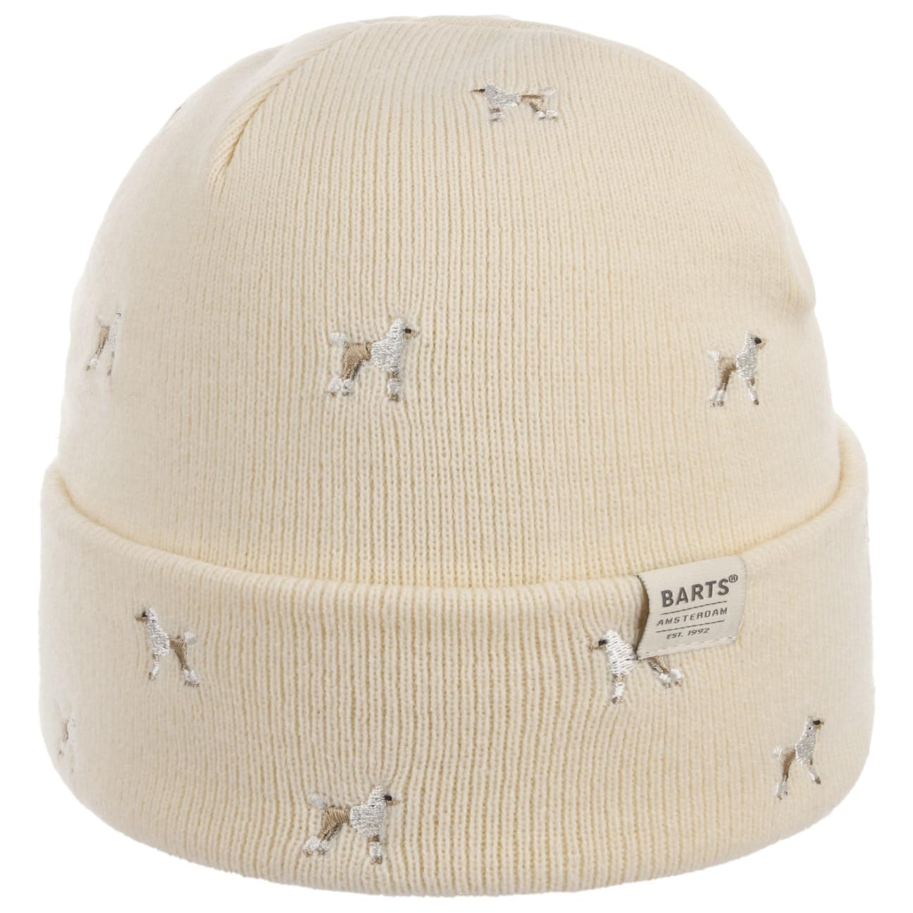 Barts Vinson Poodle Beanie Hat with Cuff (One Size - Cream White)