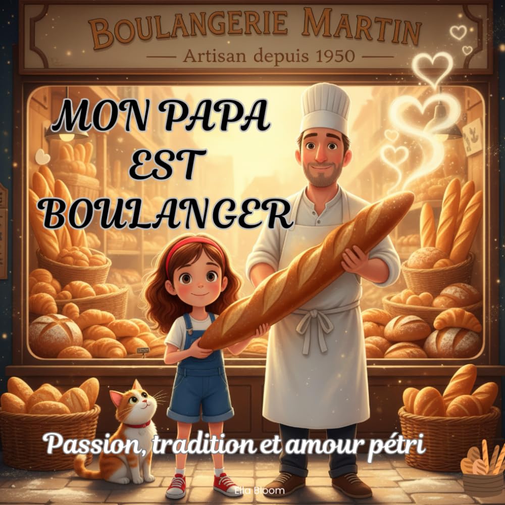 Mon Papa est Boulanger, Les Métiers de Ma Famille – Tome 5: Une histoire tendre sur la passion, la tradition et l’amour du pain — Album illustré éducatif pour enfants 4-8 ans