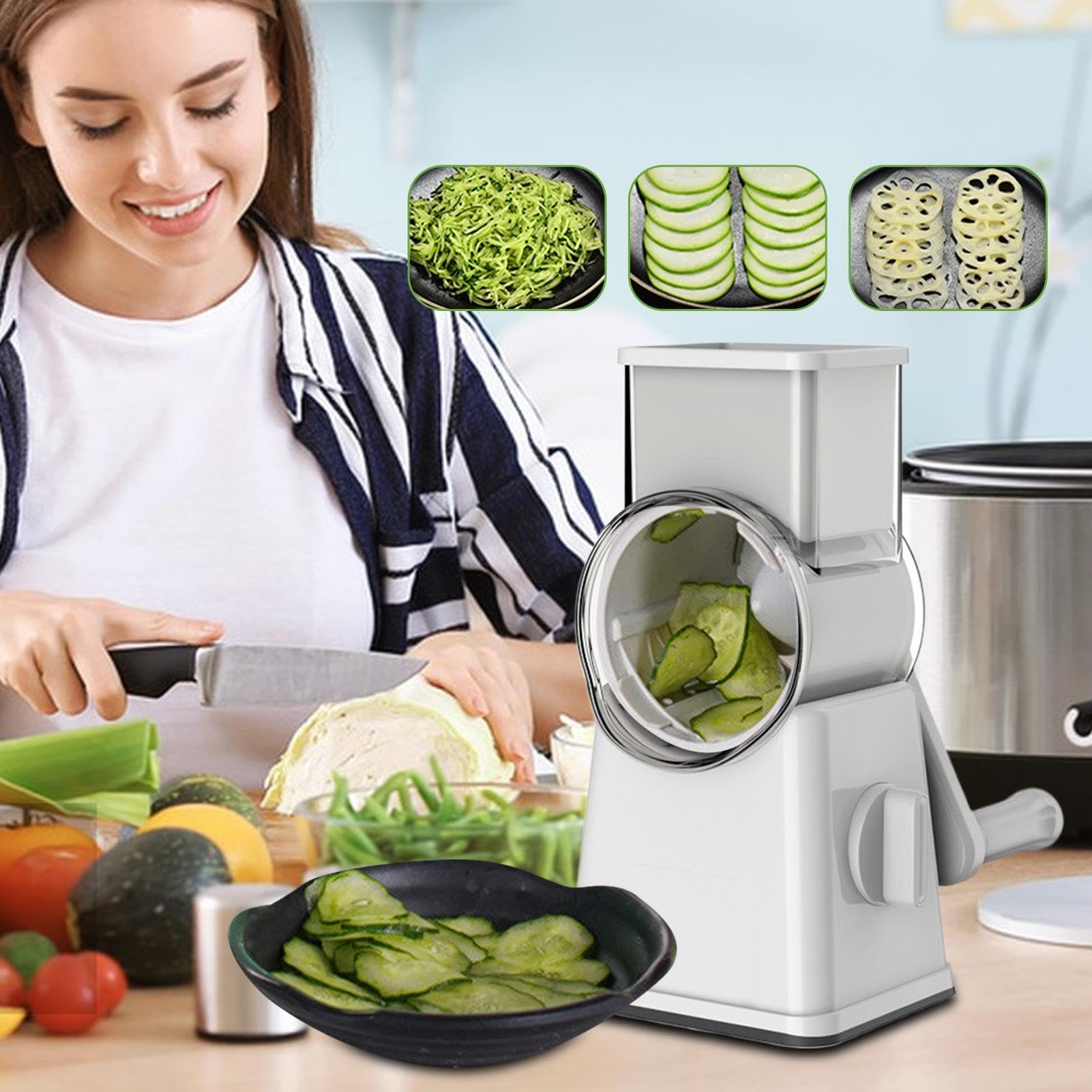 Rotadora de verduras Rotario, rallador de queso Rallador de queso rotativo