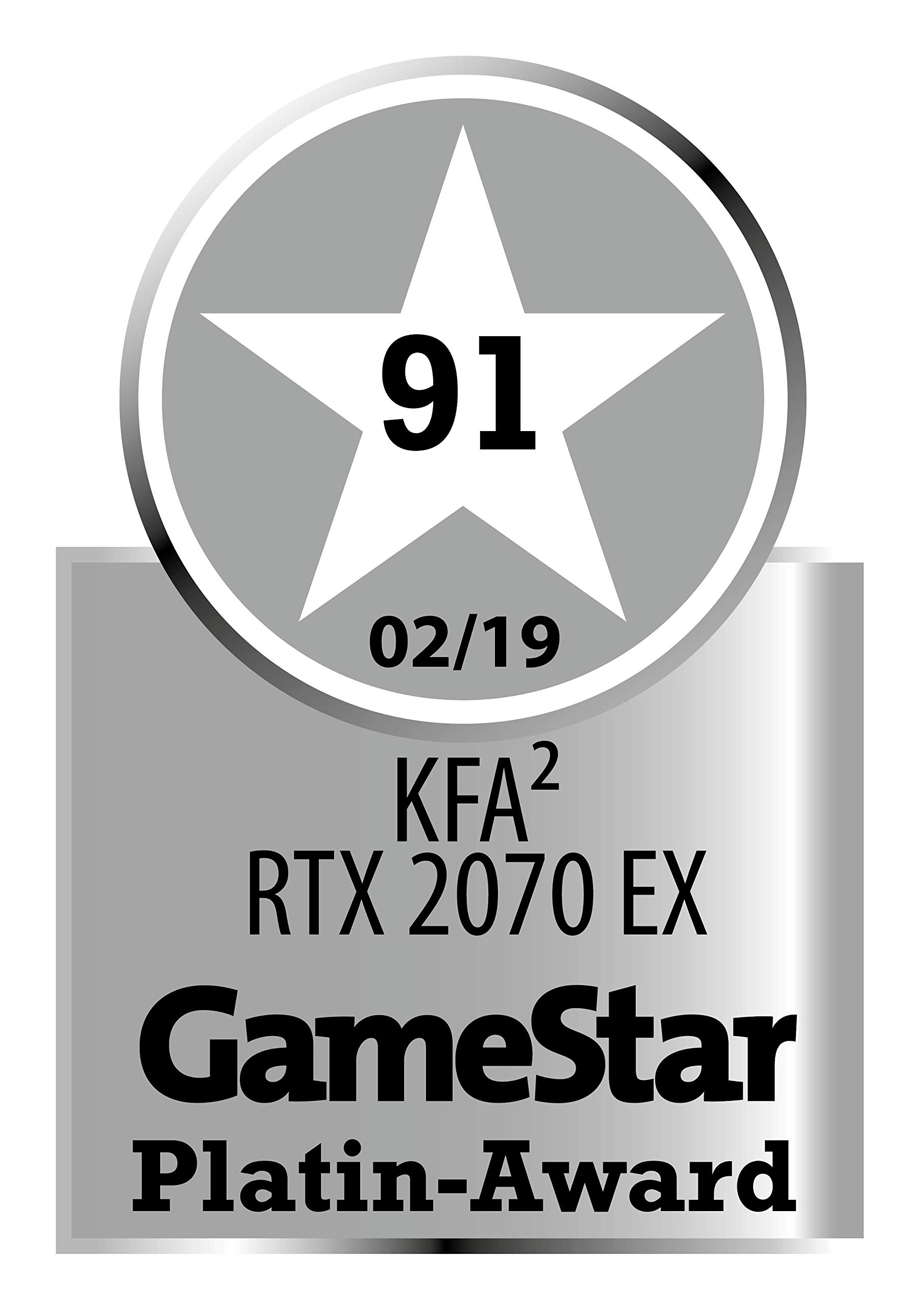 KFA2 nVidia GeForce RTX 2070 EX 8 GB 256-bitowa karta graficzna GDDR6 PCIe, 27NSL6UCV1XK, kolor czarny