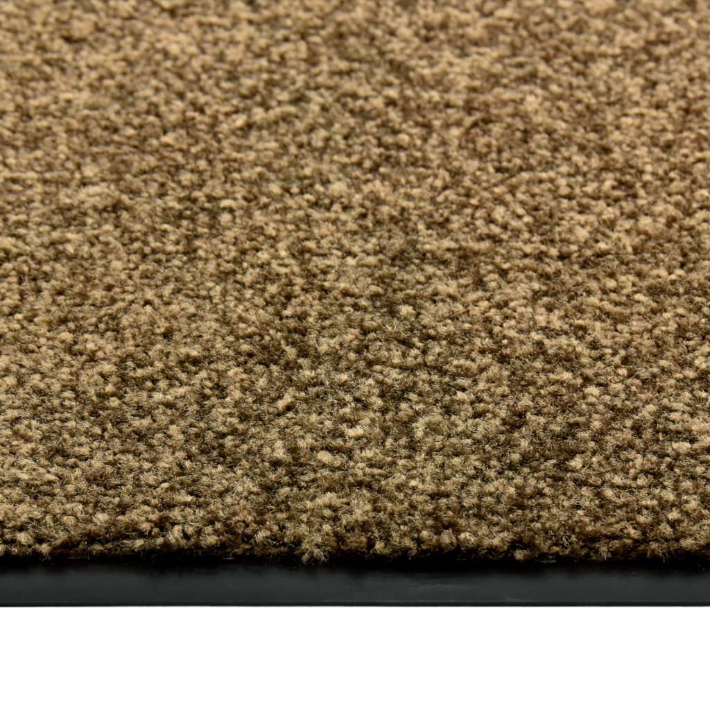 Felpudo lavable marrón 120 x 180 cm, antideslizante, absorbente, resistente a la intemperie, para interior y exterior, puerta de casa, balcón, terraza, pasillo, jardín