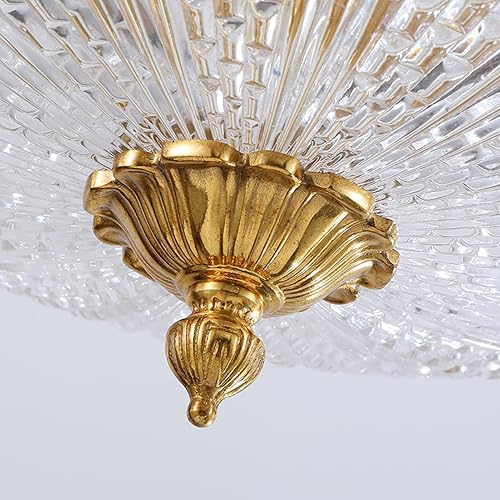 Miniatura 5 de Ceiling Light  European-Style Round Ceiling Lamp French-Style All-Copper Living Room Lamp Romantic and Warm Bedroom Lamp Villa Study Aisle Porch