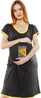 Sillyboom Maternity Maa Pizza Tunic Tops for Pregnant Women T-Shirt Price In India