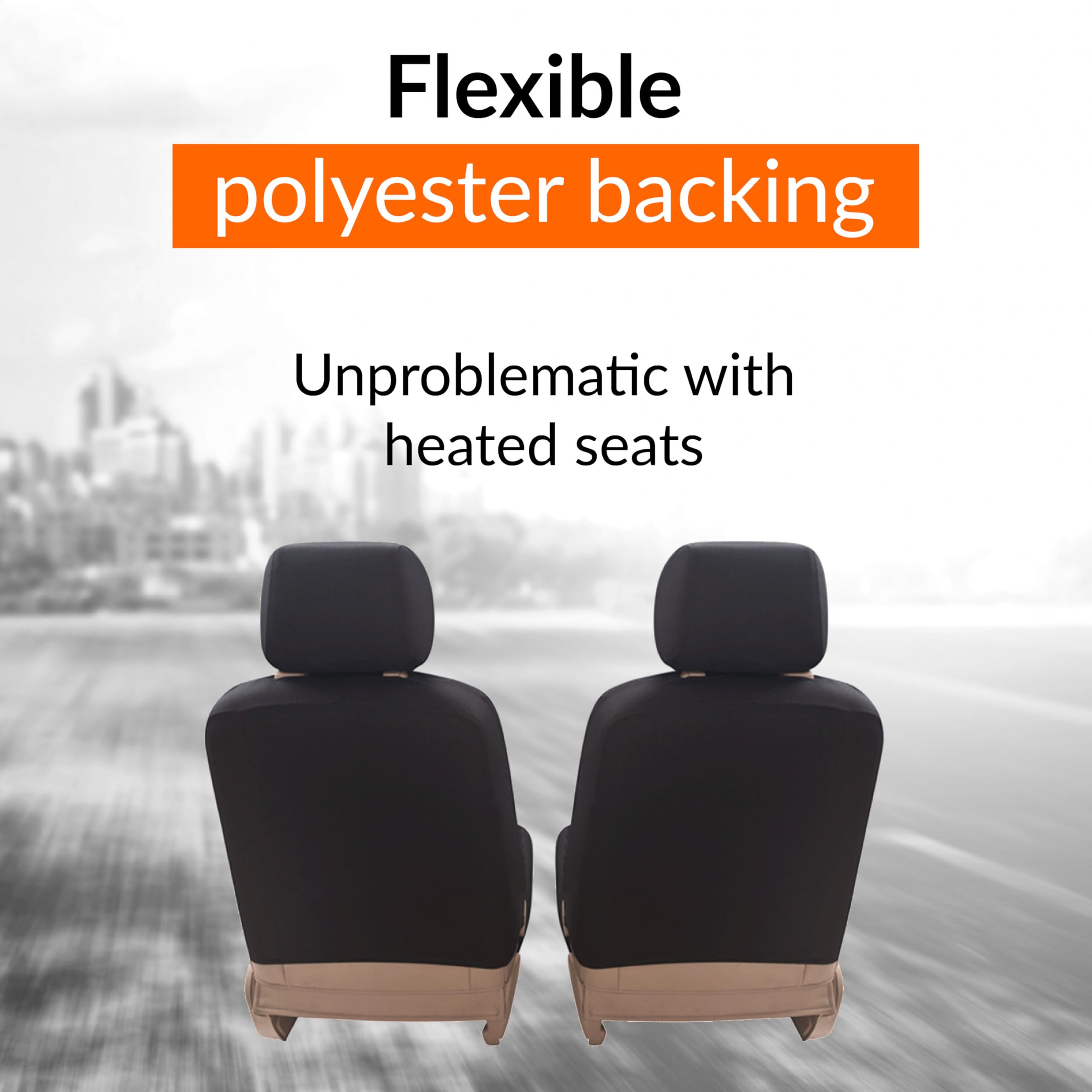 Compatibel Met Zij-airbags CGEAMDY Autostoelhoezen – 2 Stuks Voorstoelbeschermers – Ademend, Waterdicht & Antislip – Geschikt Voor Auto's, SUV's En Trucks (Grijs) Autostoelhoes Ademend Waterdicht Airbag Compatibel
