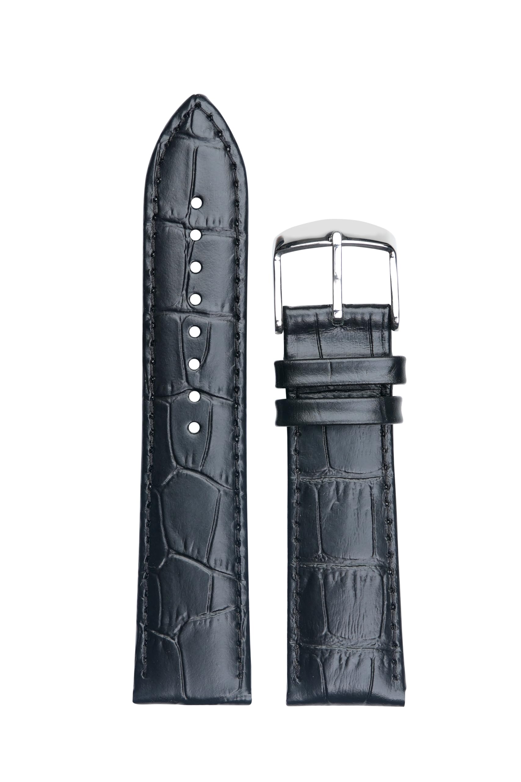 EXOR PEACOCK 22 mm Genuine Leather Watch Strap (BLACK) (B0CVDTK6FX) Amazon Price History, Amazon Price Tracker